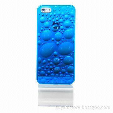 Water-drop PC case for iPhone 5, various designs in back cover and colors are available